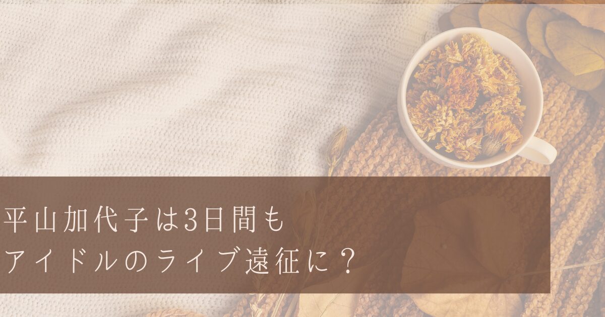平山加代子容疑者は誰のライブ鑑賞へ？北海道から関東へ3日間も遠征